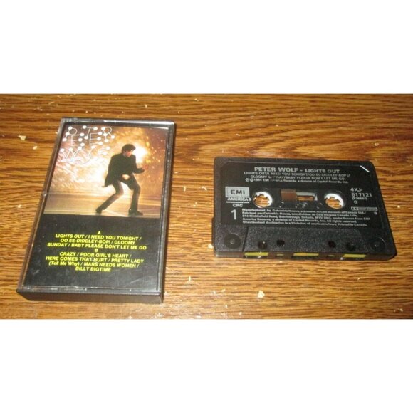 Peter Wolf - Lights Out on cassette (Capitol Records / EMI Records, 1984) - Picture 1 of 2